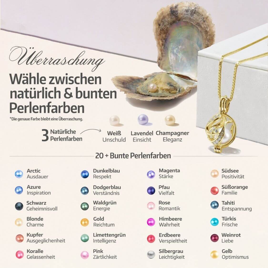 Collier fleuri + huître