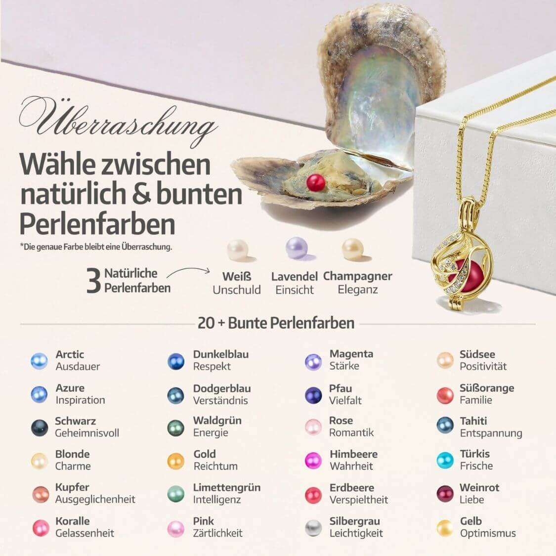 Collier fleuri + huître