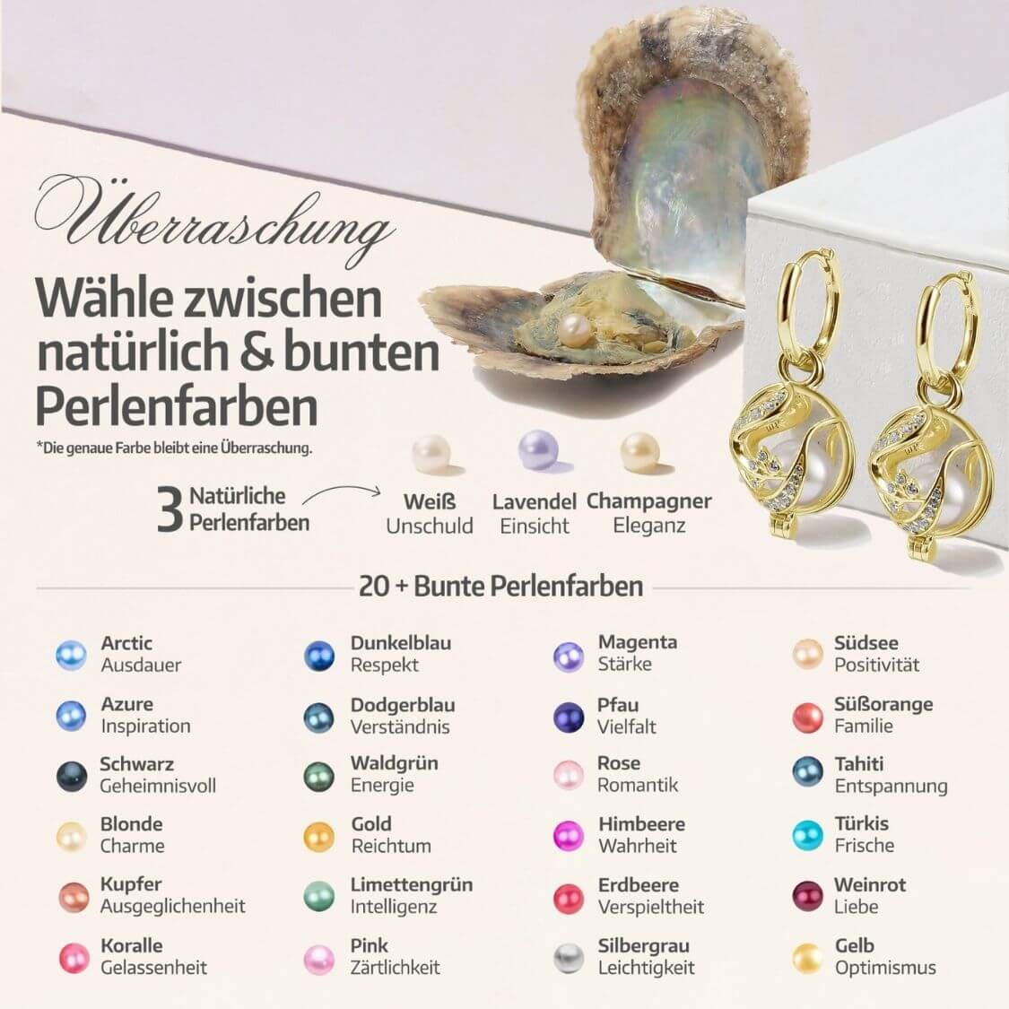 Boucles d'oreilles Floral + 2 huîtres.