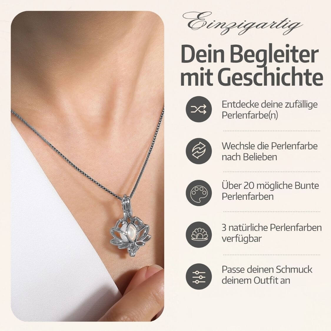 Collier Lotus + Huître