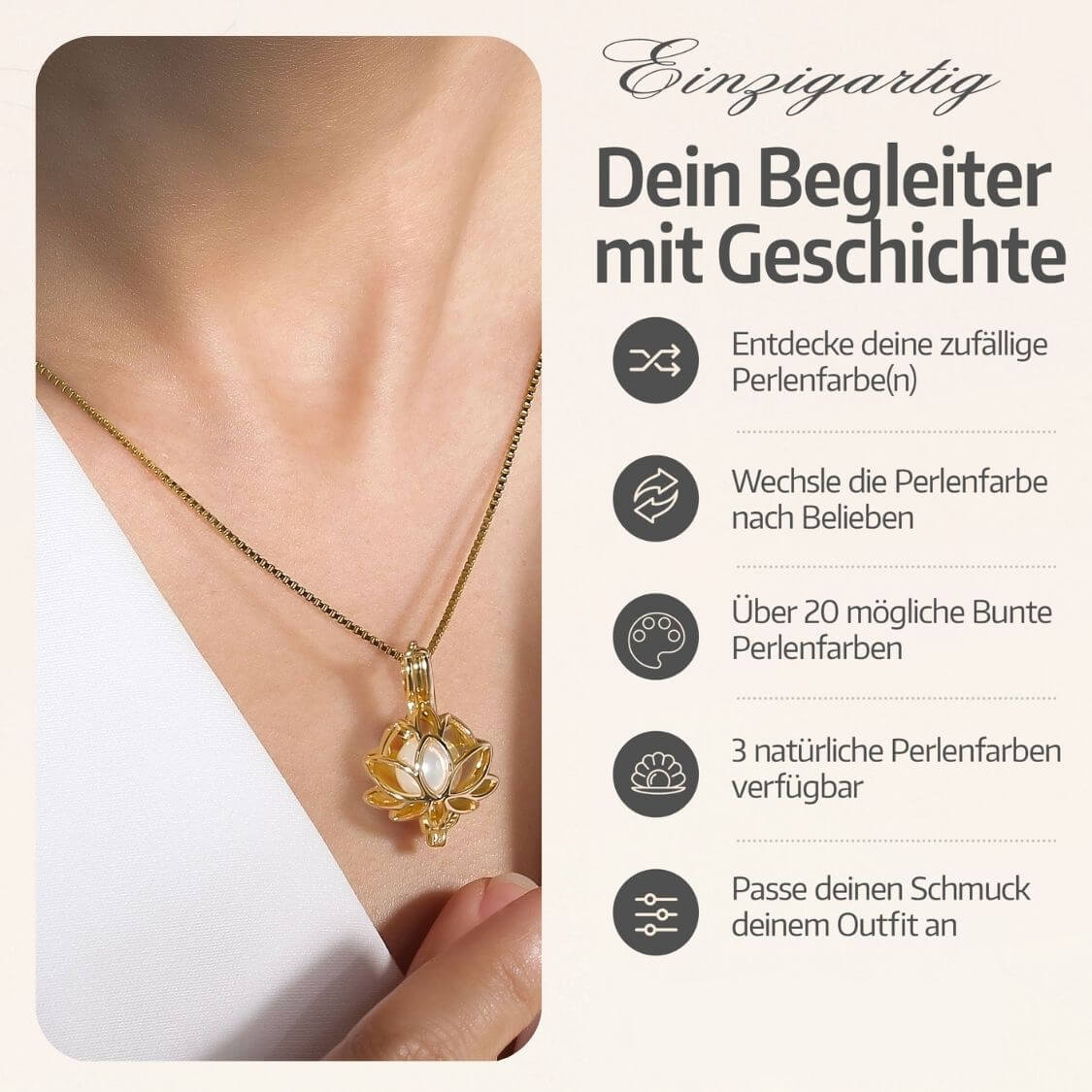 Collier Lotus + Huître