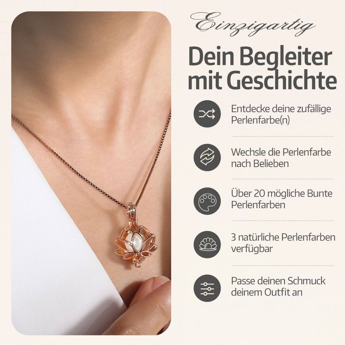 Collier Lotus + Huître