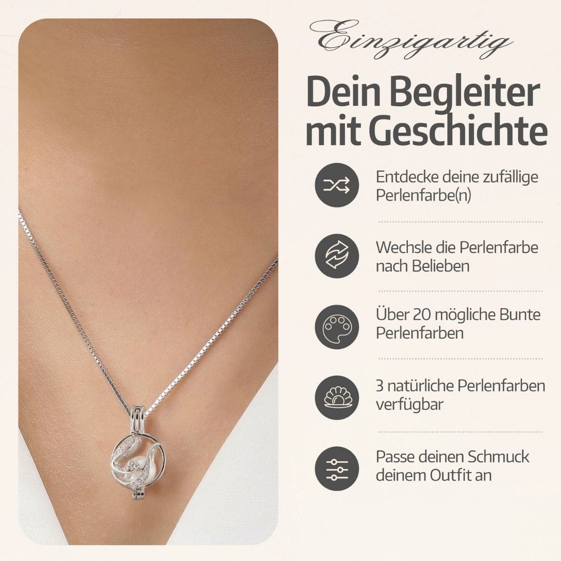 Collier fleuri + huître