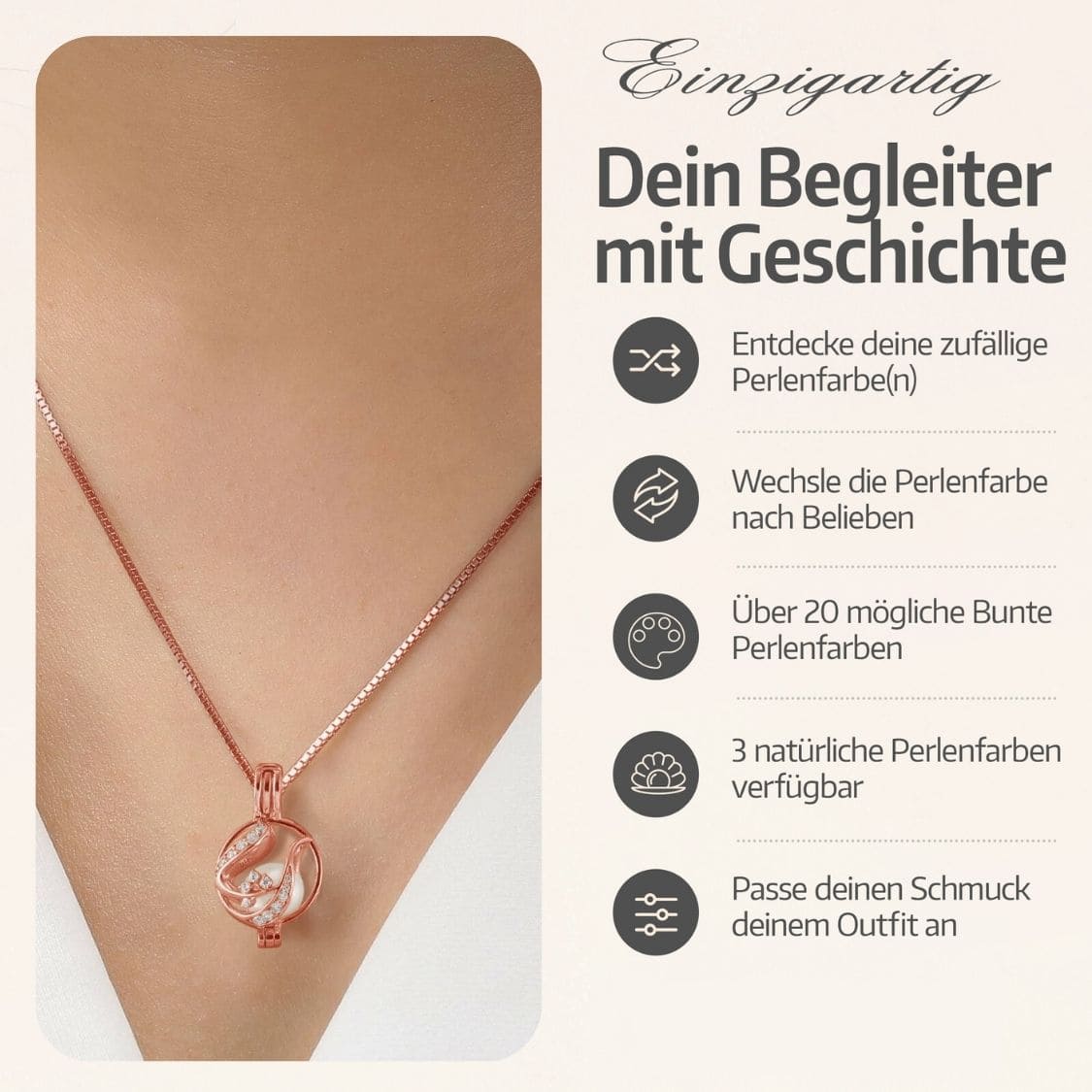 Collier fleuri + huître