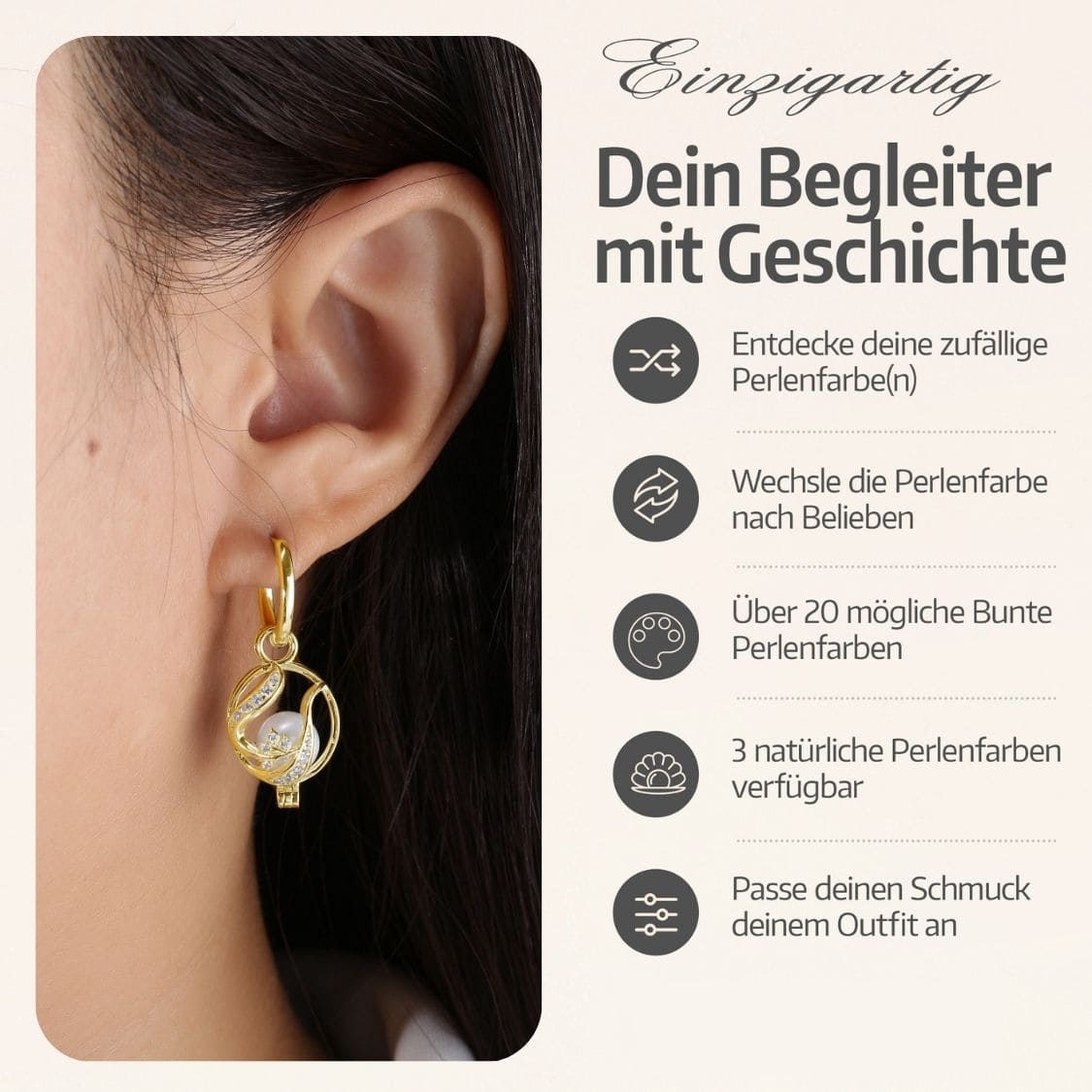 Boucles d'oreilles Floral + 2 huîtres.