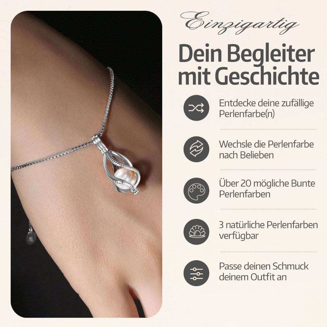 Bracelet Goutte + Huître