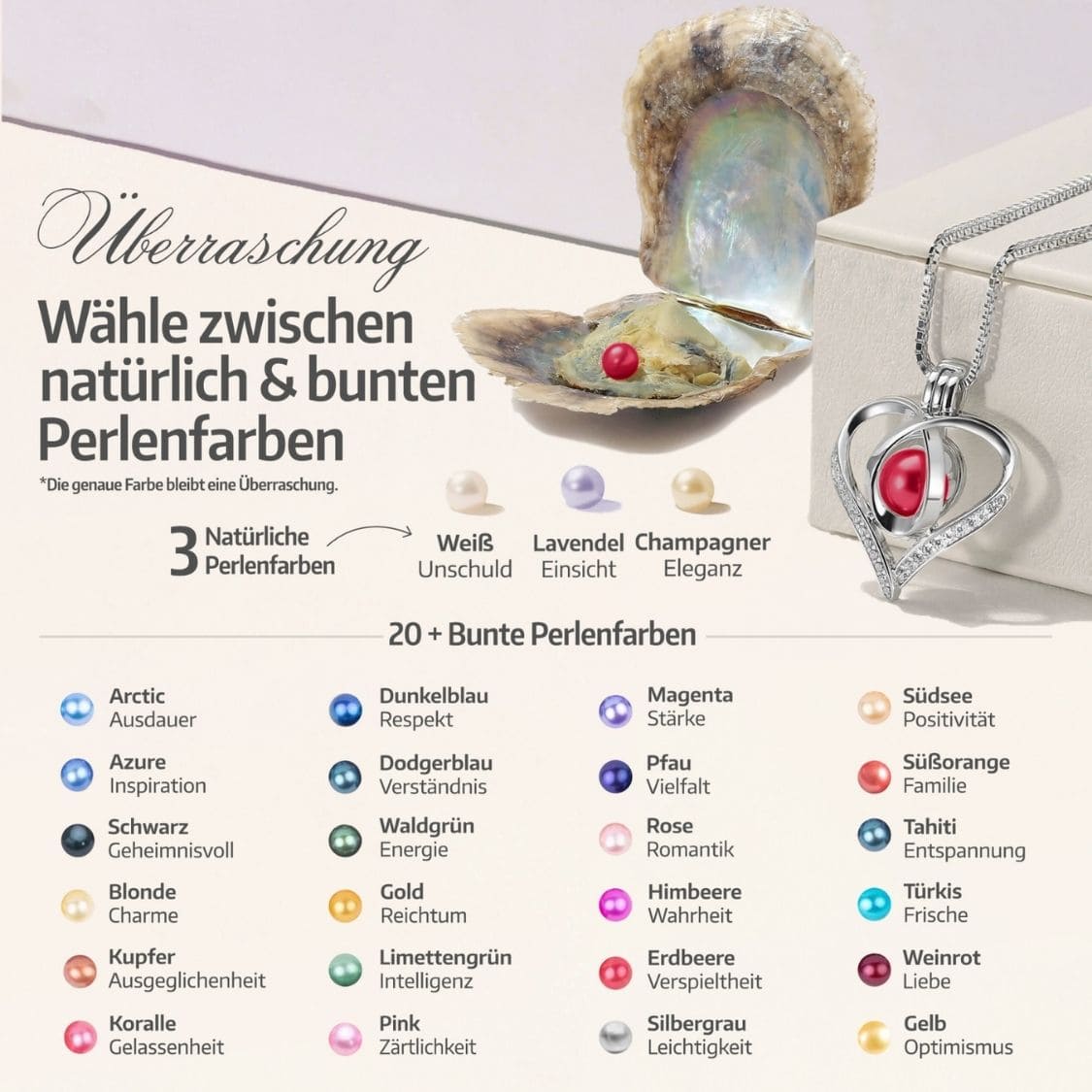 Collier Cœur + Huître