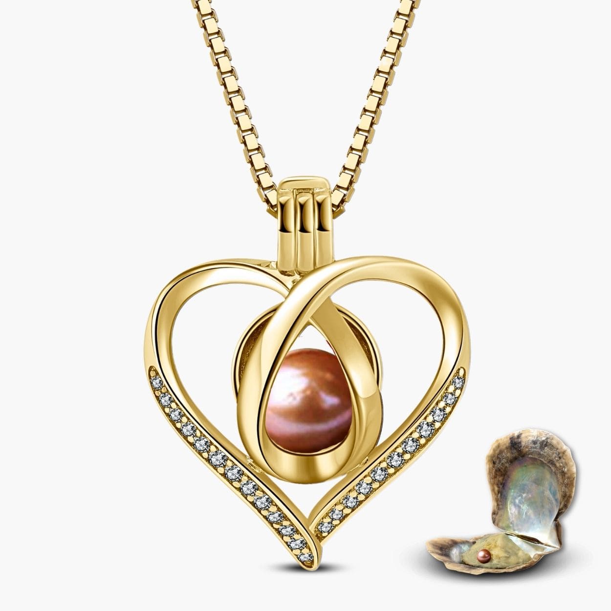 Collier Cœur + Huître