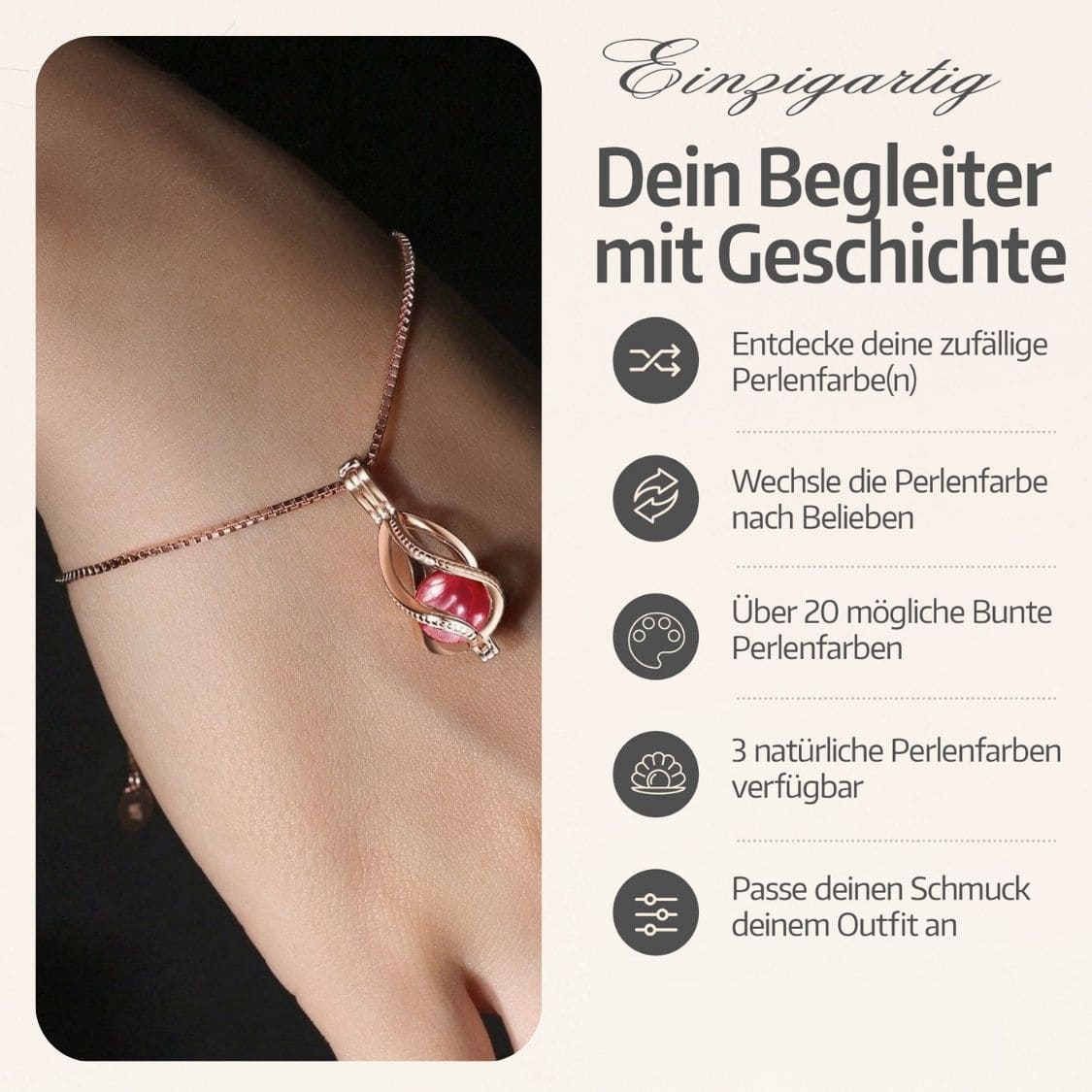 Bracelet Goutte + Huître