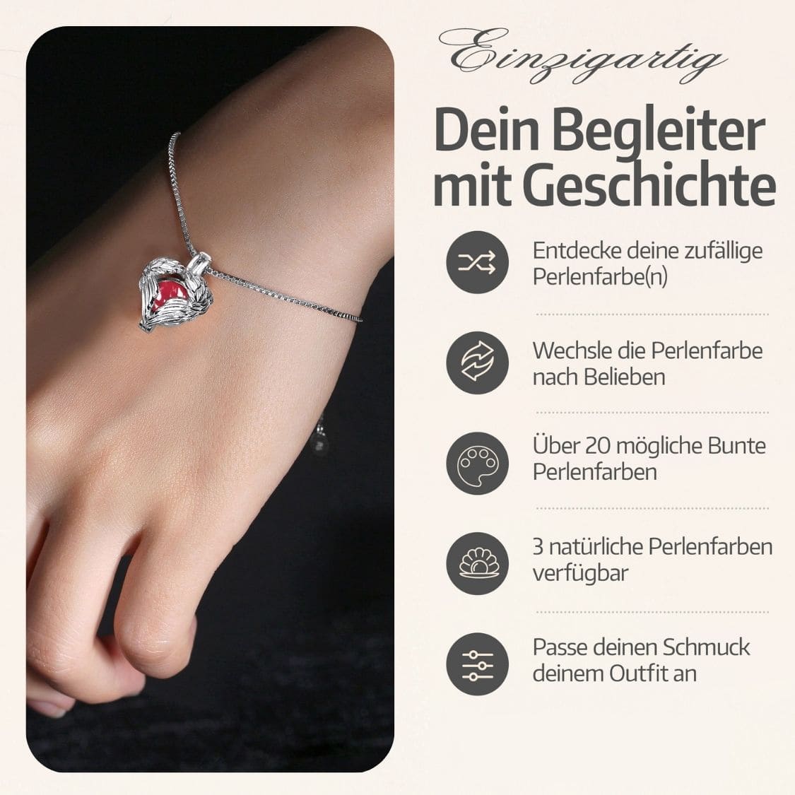 Bracelet Ange Gardien + Huître