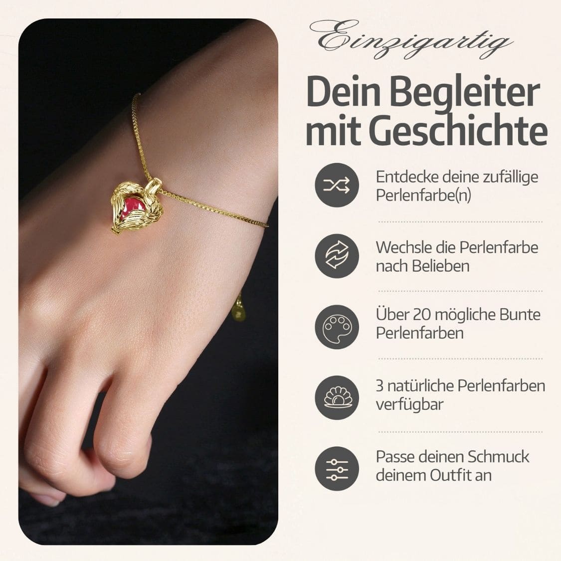 Bracelet Ange Gardien + Huître