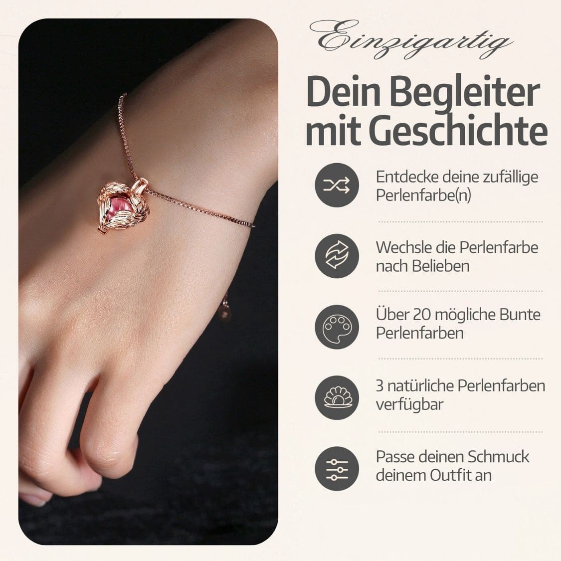 Bracelet Ange Gardien + Huître