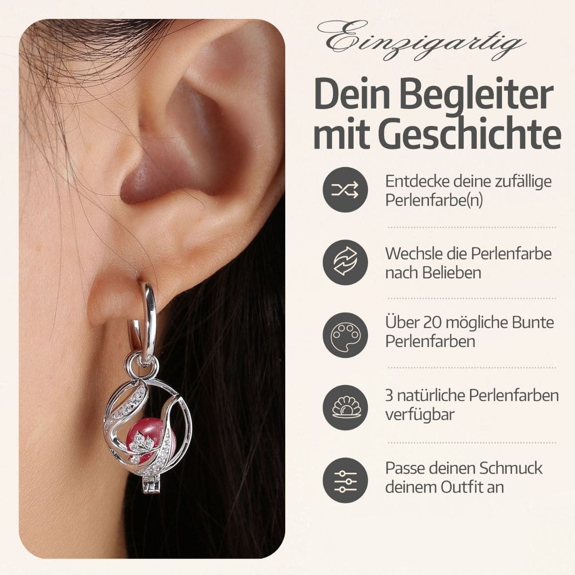 Boucles d'oreilles Floral + 2 huîtres.