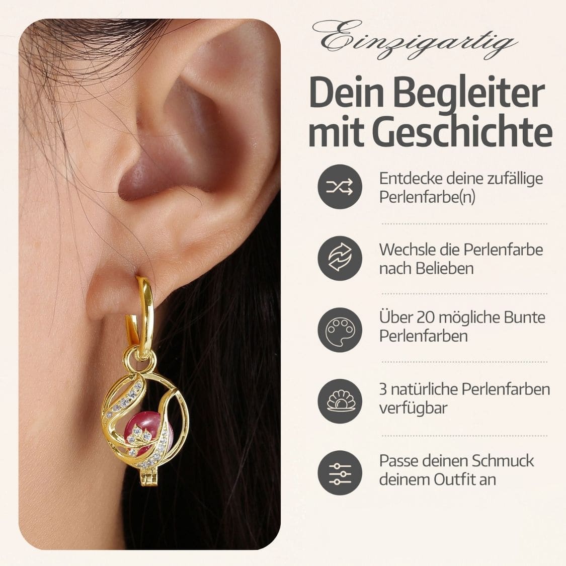 Boucles d'oreilles Floral + 2 huîtres.