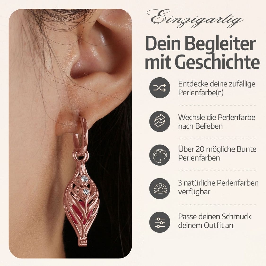 Boucles d'oreilles Dualis + 2 huîtres
