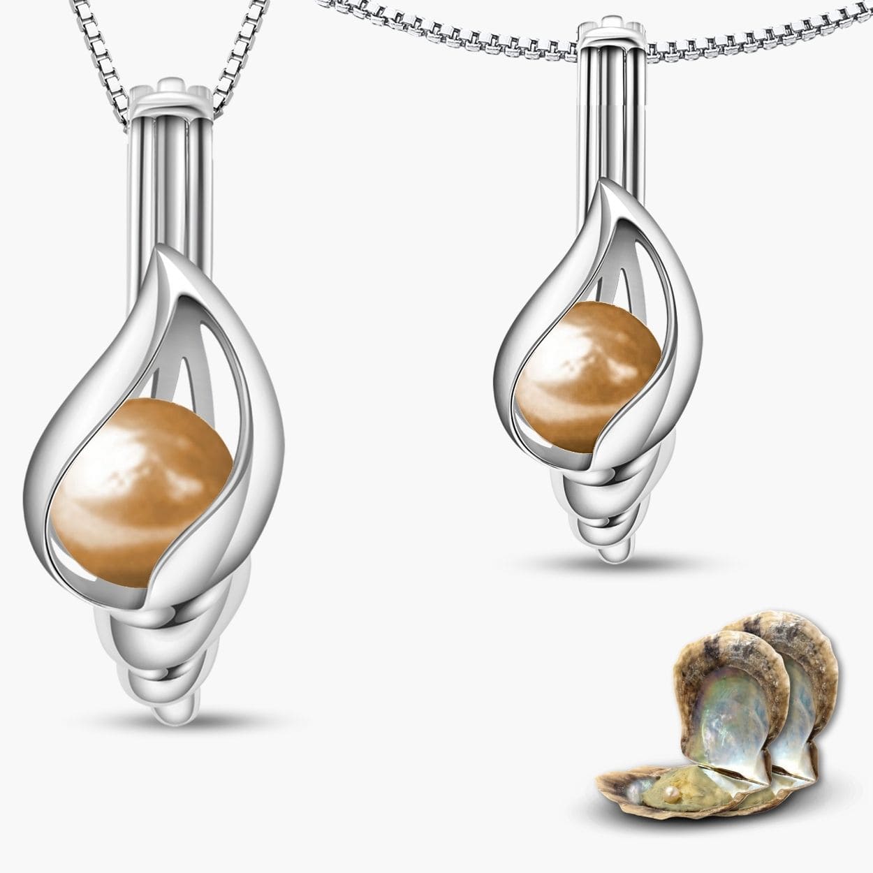 Séparateur/Pendentif En Coquille Argent 925 - Pour Collier Ou Bracelet - Modèle N°2 - Occasion
