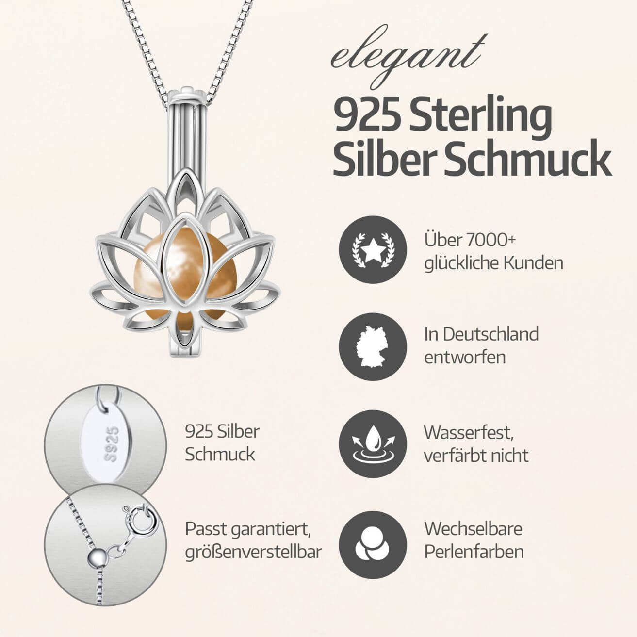 Collier Lotus + Huître