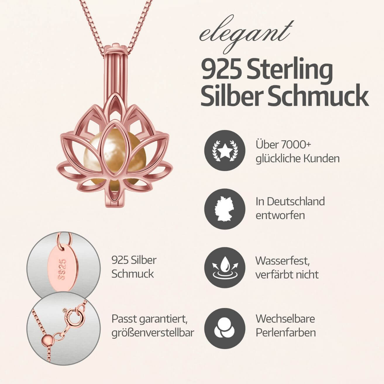 Collier Lotus + Huître