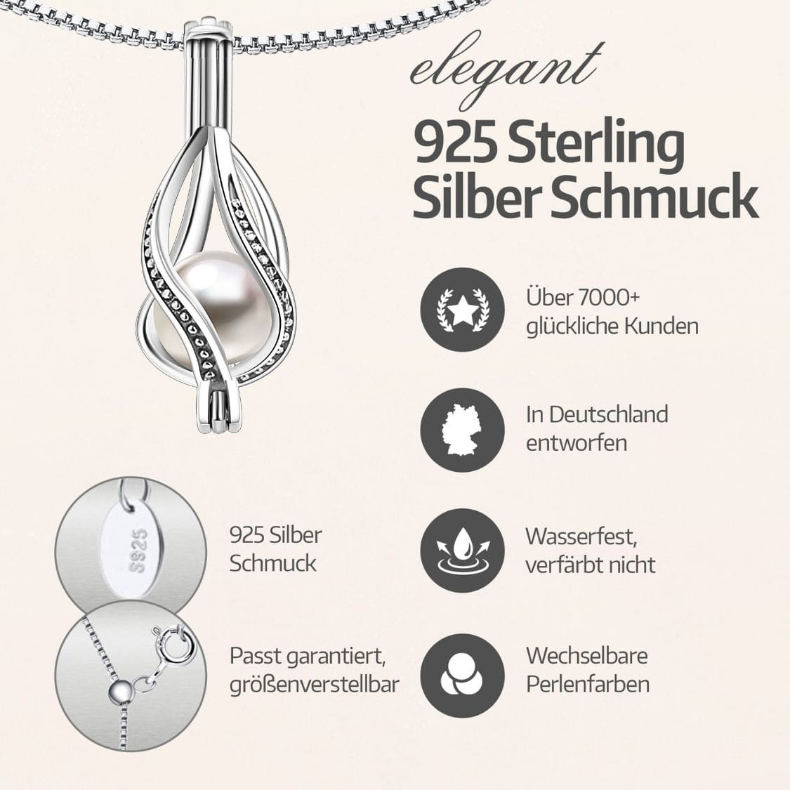 Parure Collier + Bracelet Goutte