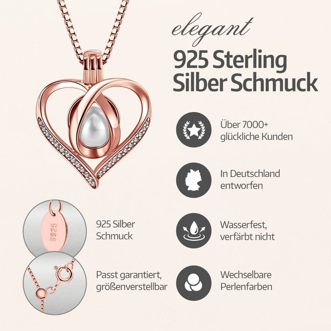 Collier Cœur + Huître