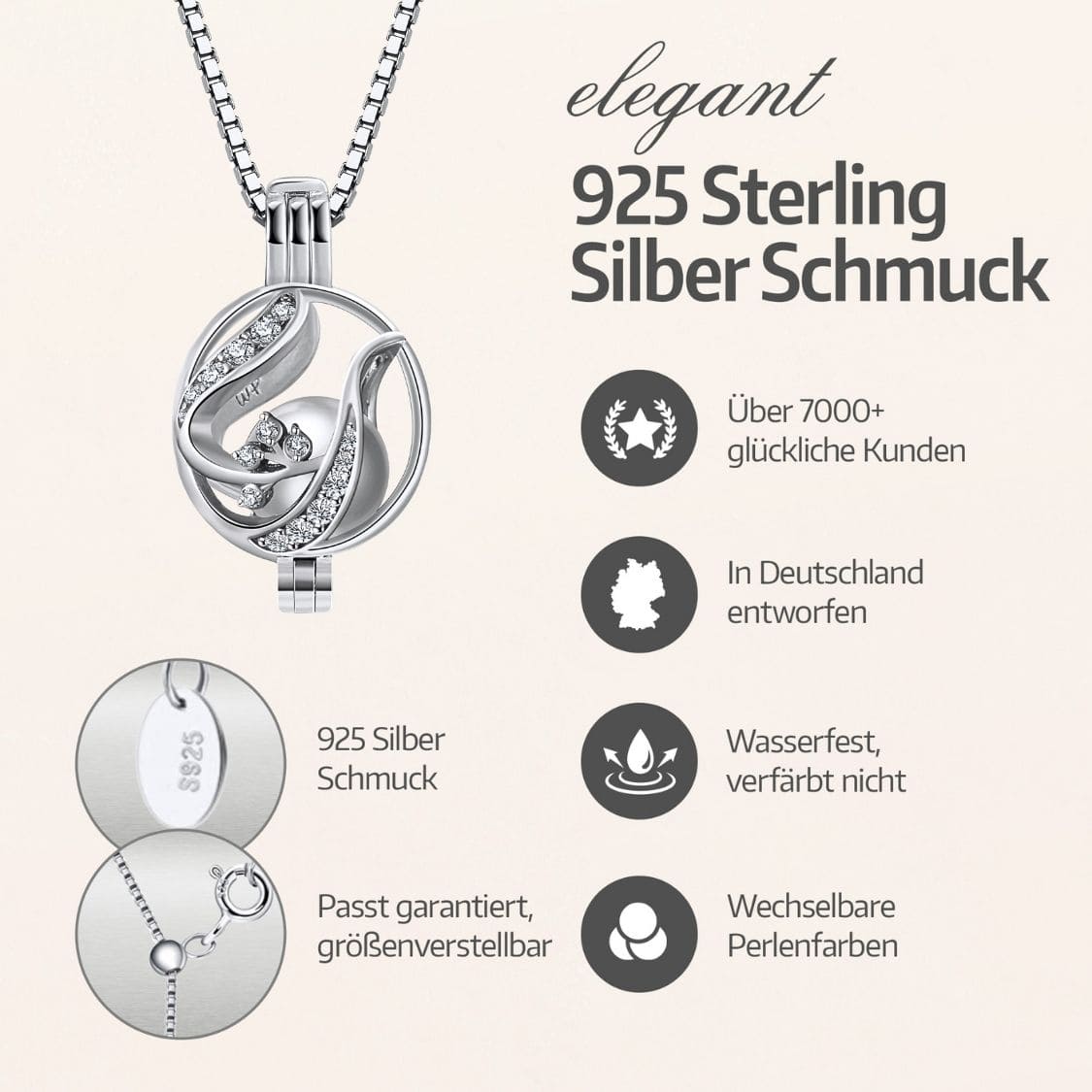 Collier & boucles d'oreilles fleuries + 3 huîtres