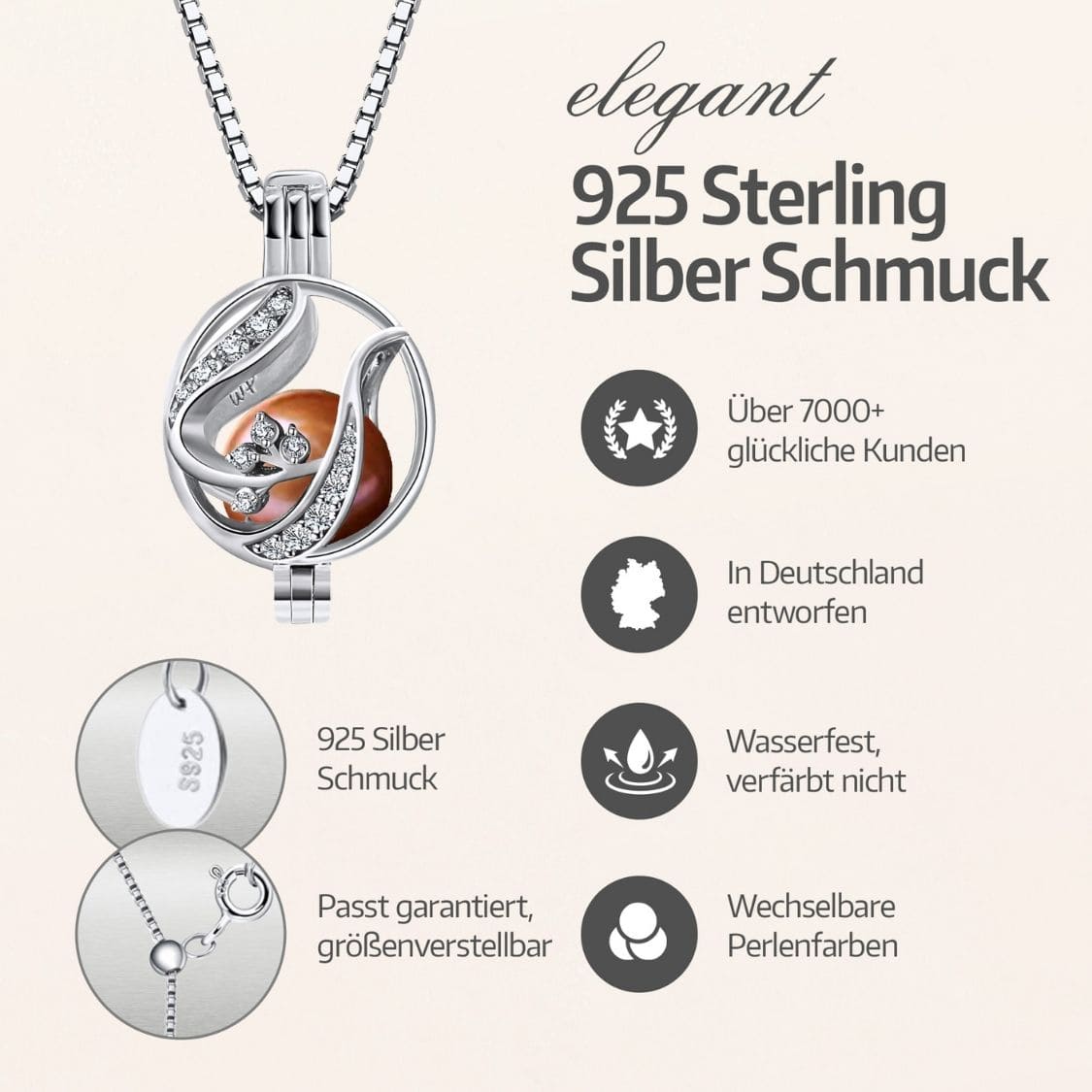 Collier fleuri + huître