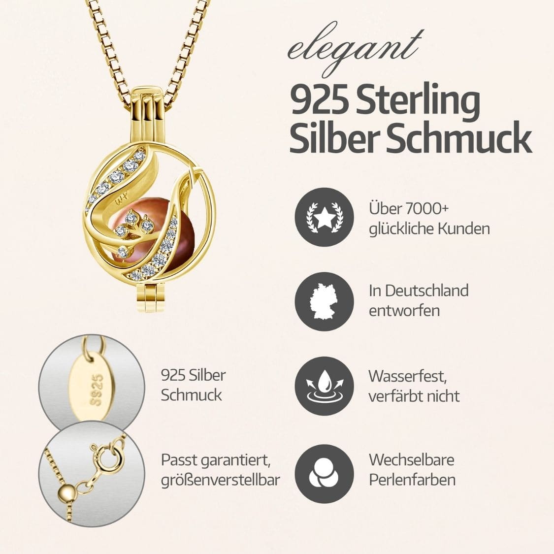 Collier & boucles d'oreilles fleuries + 3 huîtres