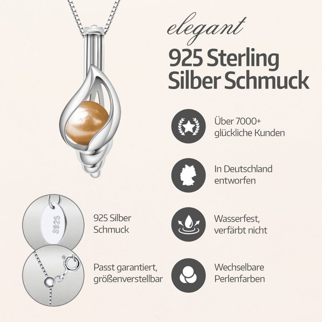 Collier Coquille + Huître