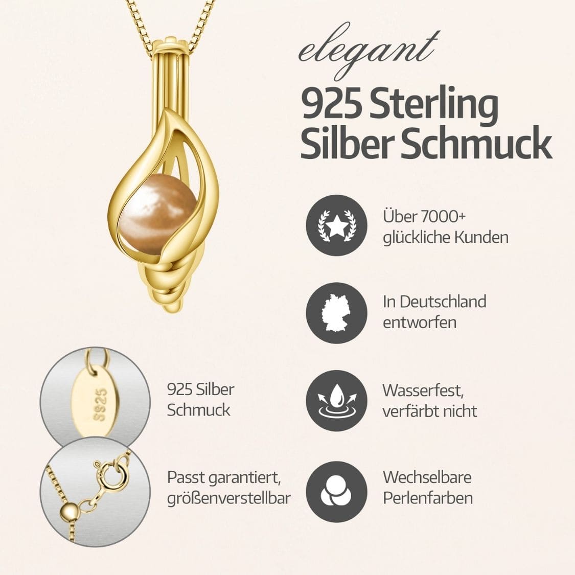 Collier Coquille + Huître