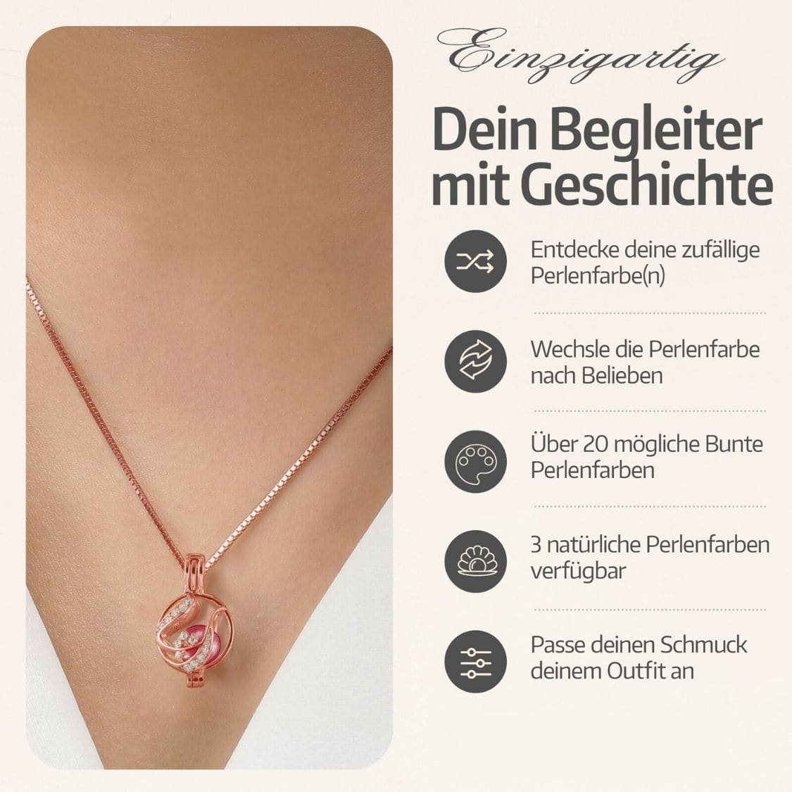 Collier fleuri + huître