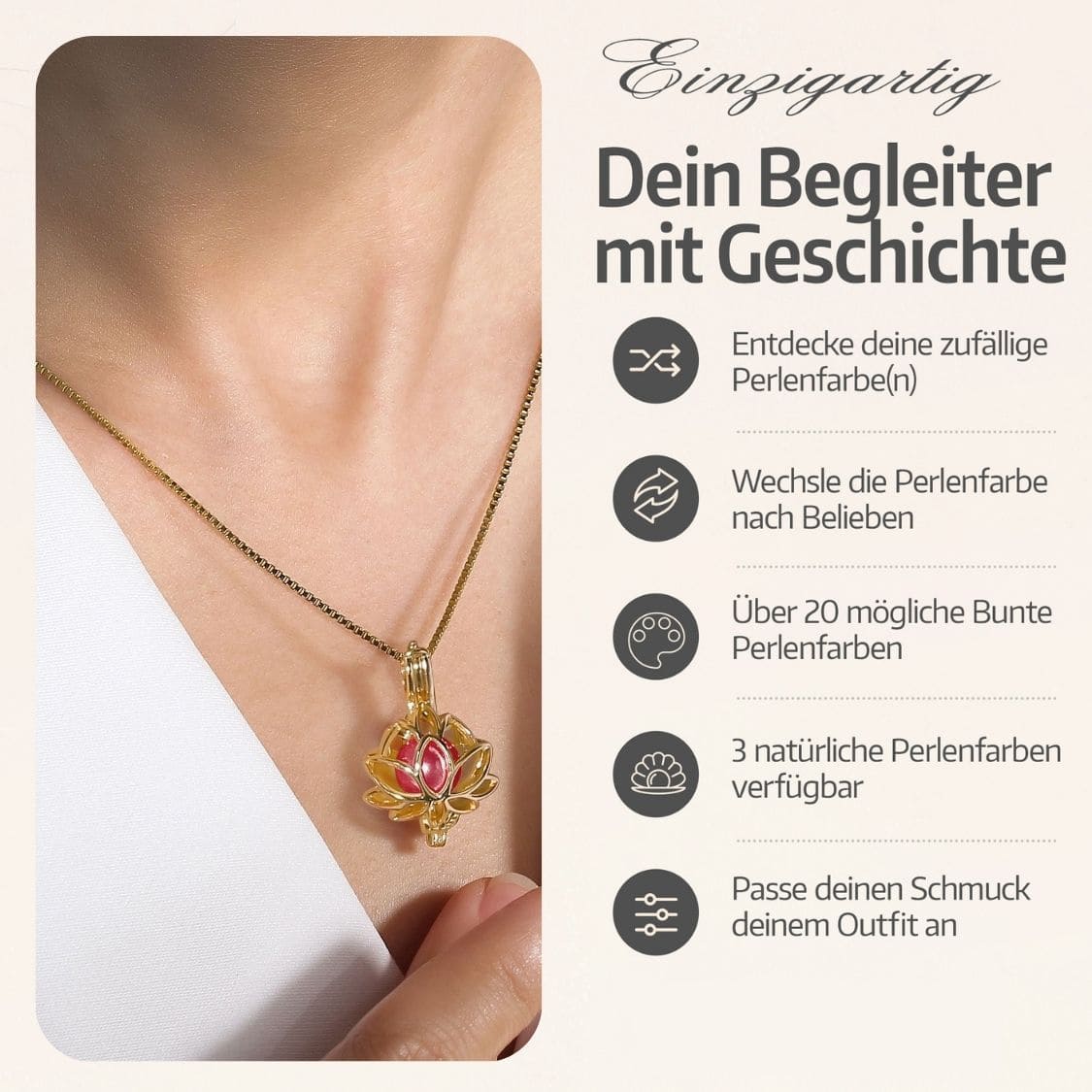 Collier Lotus + Huître