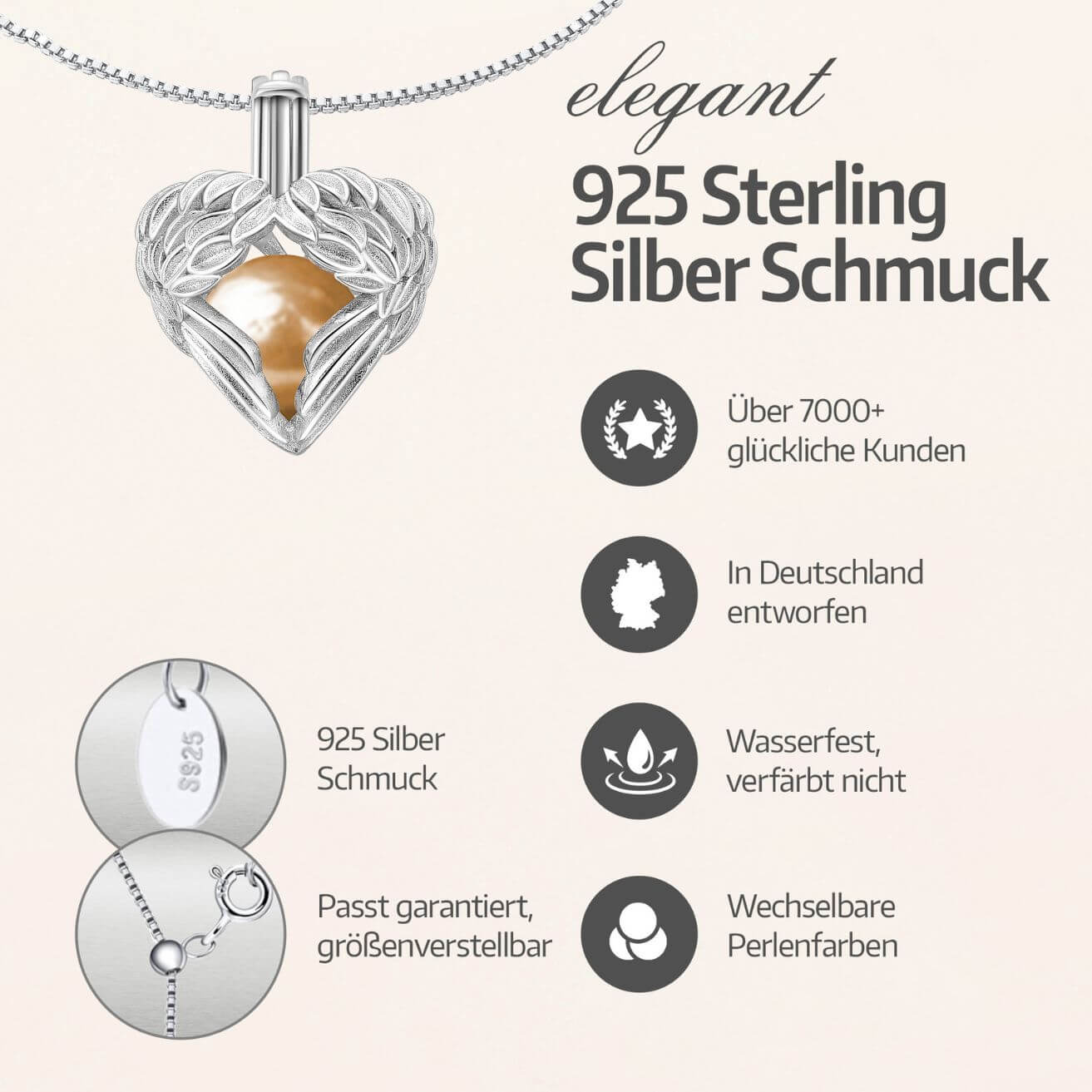 Bracelet Ange Gardien + Huître