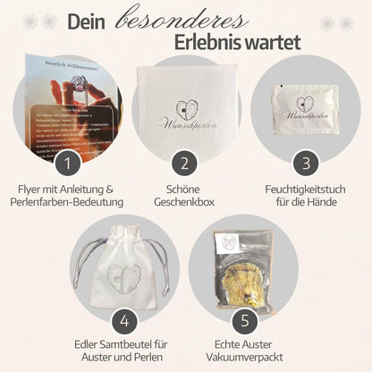 Set Dualis Collier & Boucles d'oreilles + 4 huîtres.