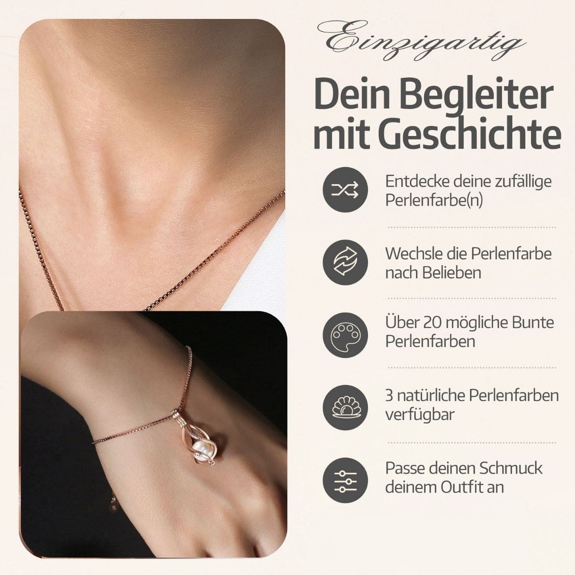 Parure Collier + Bracelet Goutte