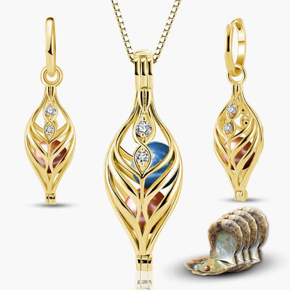 Set Dualis Collier & Boucles d'oreilles + 4 huîtres.