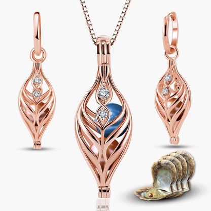 Set Dualis Collier & Boucles d'oreilles + 4 huîtres.