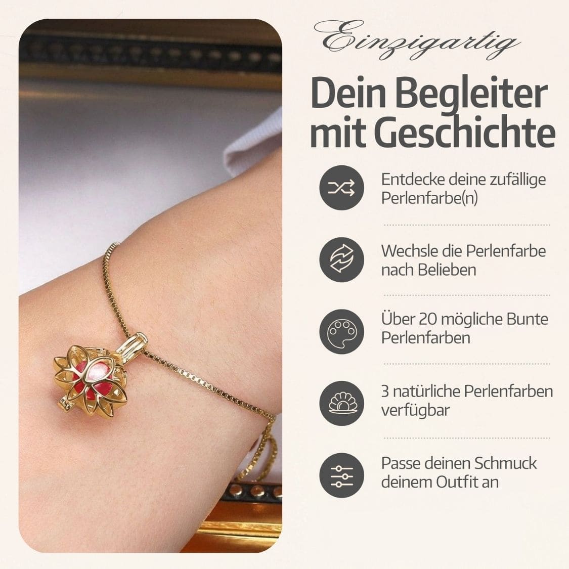 Bracelet Lotus + Huître