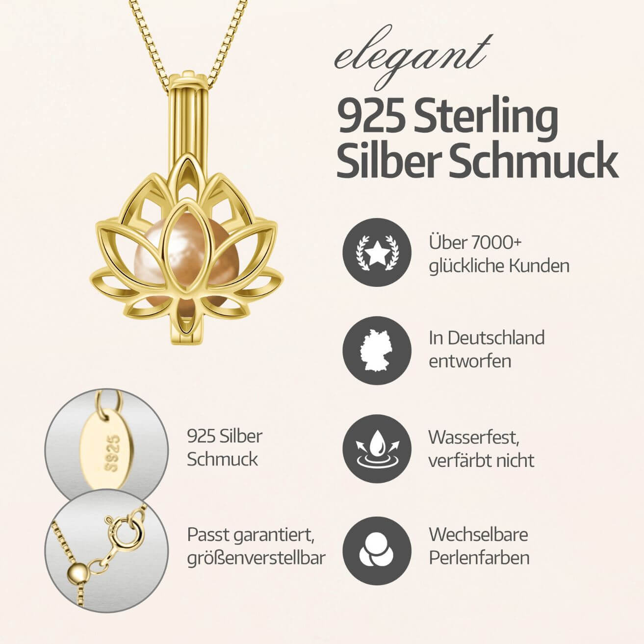 Collier Lotus + Huître