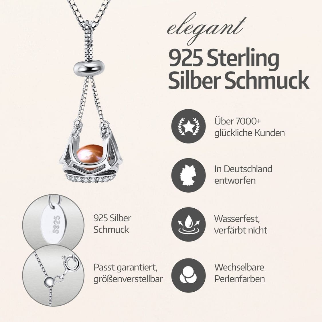Collier Couronne + Huître