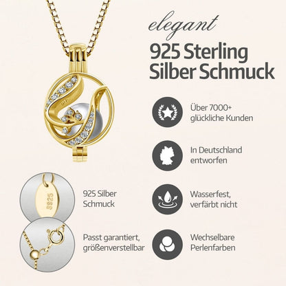 Collier &amp; boucles d'oreilles fleuries + 3 huîtres