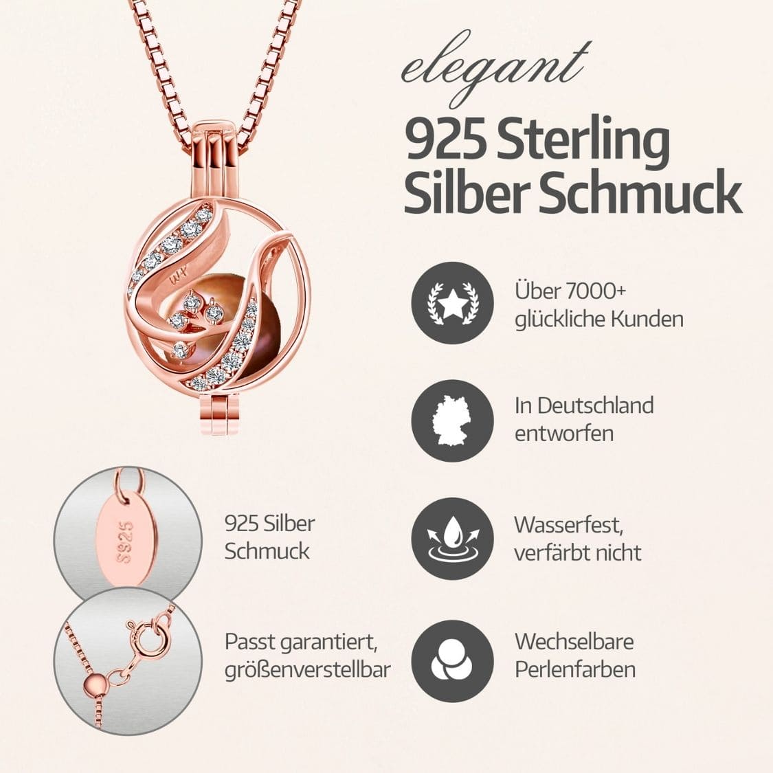 Collier &amp; boucles d'oreilles fleuries + 3 huîtres