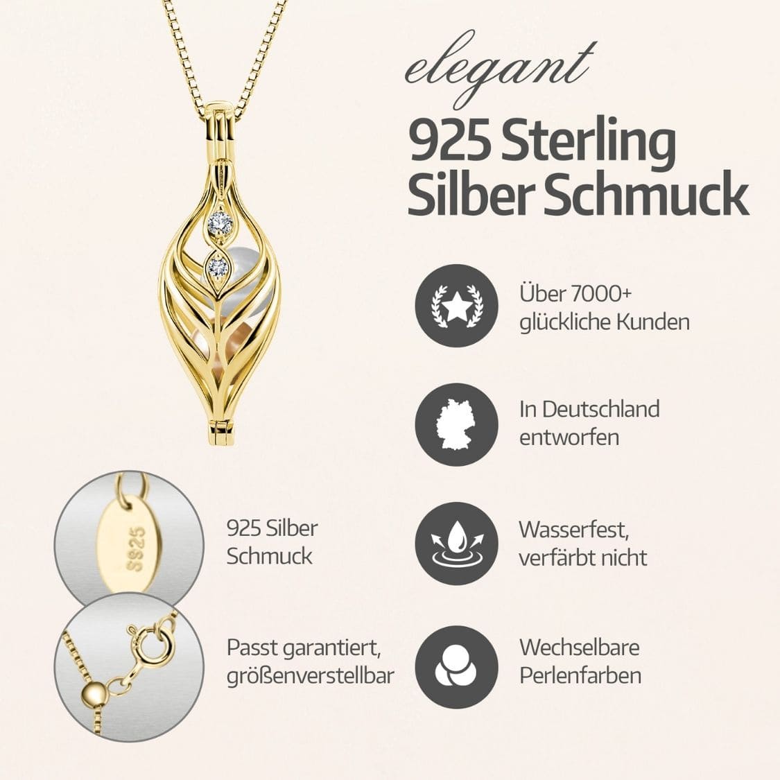 Set Dualis Collier & Boucles d'oreilles + 4 huîtres.