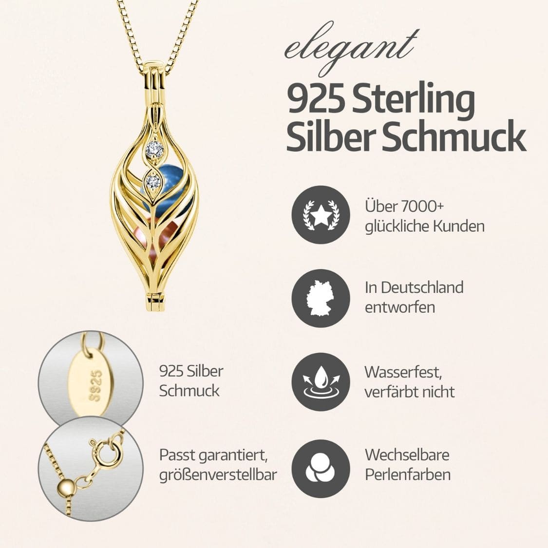 Set Dualis Collier & Boucles d'oreilles + 4 huîtres.