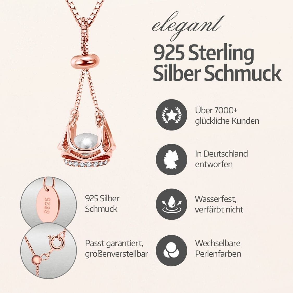 Collier Couronne + Huître
