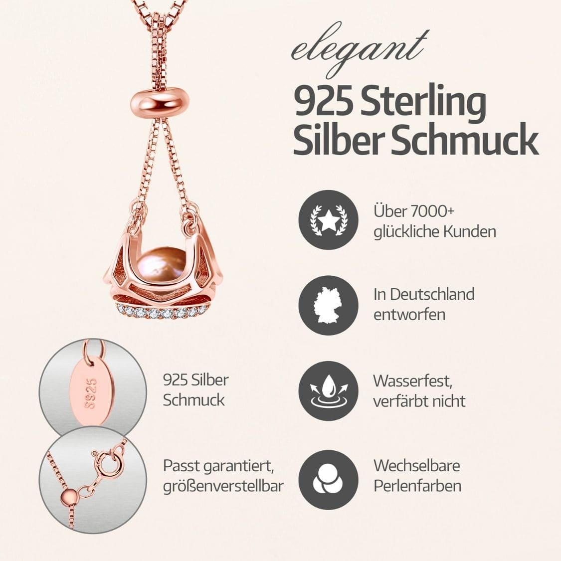 Collier Couronne + Huître