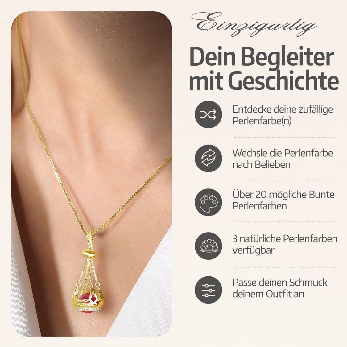 Collier Couronne + Huître