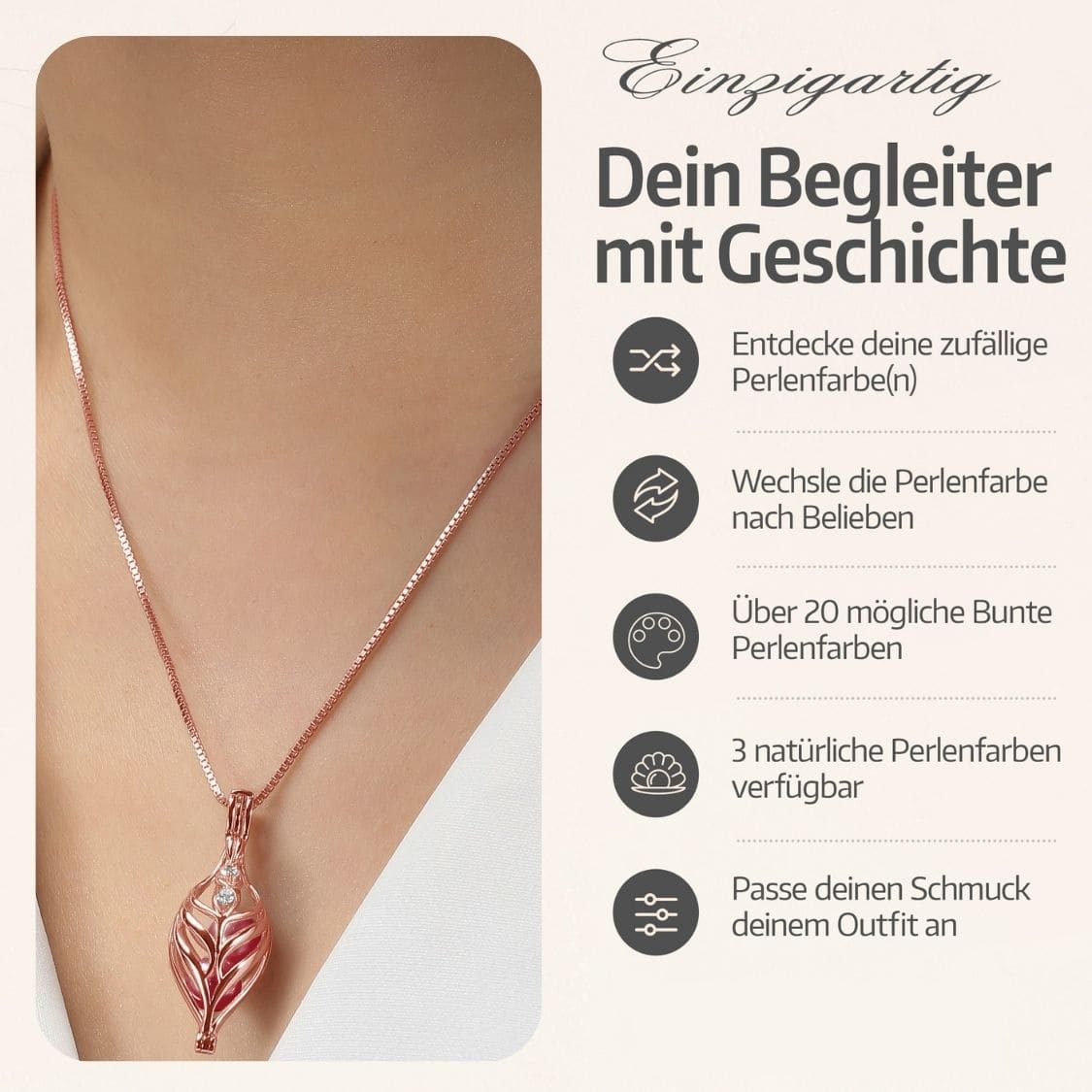 Collier Dualis + 2 huîtres
