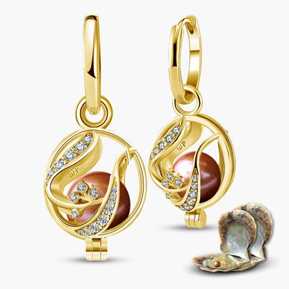 Boucles d'oreilles Floral + 2 huîtres.