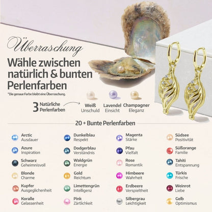 Boucles d'oreilles Dualis + 2 huîtres